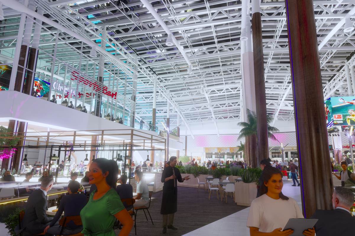 keruen mall food court showing the expanded mezzanine
